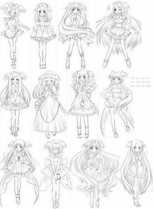 12星座卡通少女简笔画12星座卡通少女简笔画水瓶座