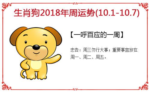 生肖狗每周运势指南(10.1-10.7)