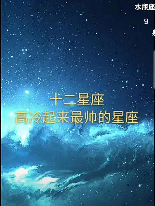 十二星座高冷起来最帅的星座