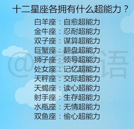 十二星座各拥有什么超能力?12星座如何优雅的拒绝不爱的人!