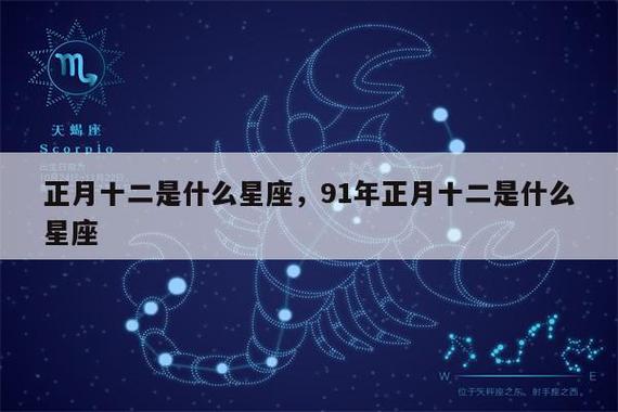 正月十二是什么星座,91年正月十二是什么星座