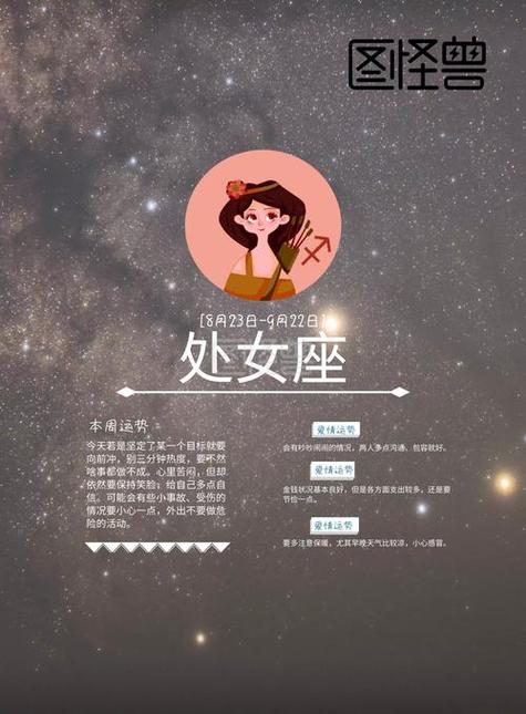 星座运势 手机海报 运势 处女座 星空